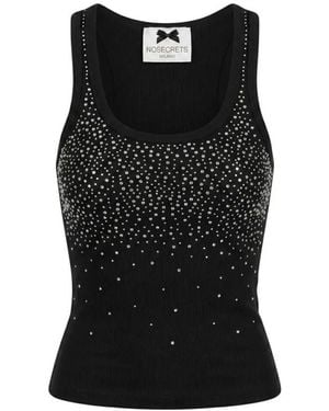 No Secrets Debardeur Débardeur Sans Secret Avec Des Strass - Noir