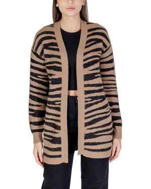 Jacqueline De Yong Vest Jdylorraine Animal L/S Long Knt 15328366 - Zwart