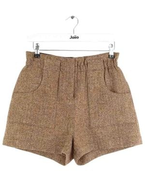 Ba&sh Short Mini short en laine marron