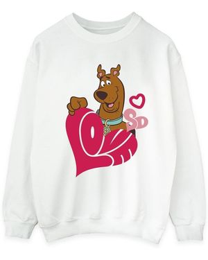 Scooby Doo Sweat-shirt Love Heart - Blanc