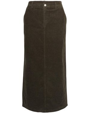 Moss Copenhagen Rok Jupe Taille Haute Femme Arcelle Geggo - Groen