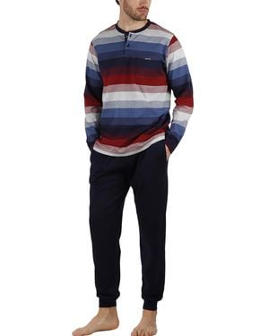 Admas Pyjama's / Nachthemden Pyjama Broek En Top Rayas Sleeper - Blauw