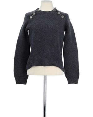 The Kooples Pull Pull en laine gris - Bleu