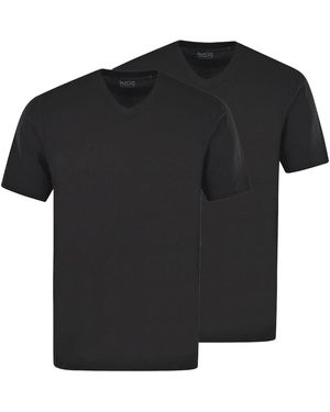 Hajo T-shirt T-shirt Paquet de 2 - Noir