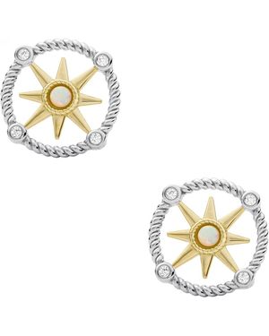 Fossil Boucles oreilles Clous d'oreilles Elliott Compass - Métallisé