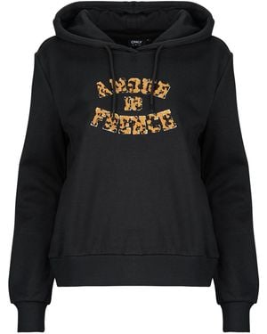 ONLY Capuchon Sweaters Onlmaia L/S Believe Hood - Zwart