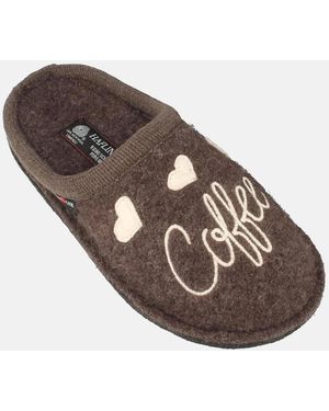 Haflinger Chaussons Hf-Rudi-Coffee-U - Marron