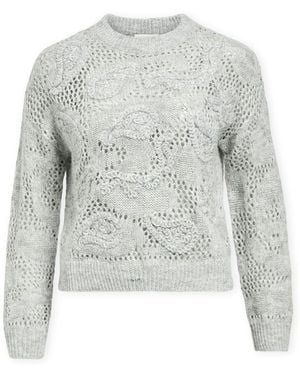 Object Pull Luca Knit - Medium Grey Melange - Gris