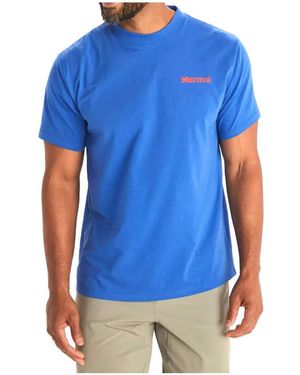 Marmot T-shirt M Dot Tee SS - Bleu