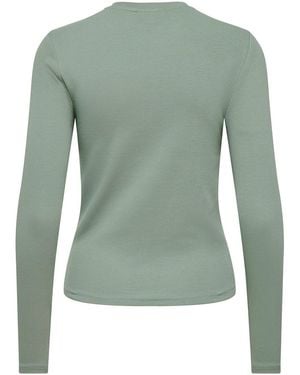 ONLY T-shirt Longsleeve Paquet de 1 ONLRILEY O-NECK TOP - Vert