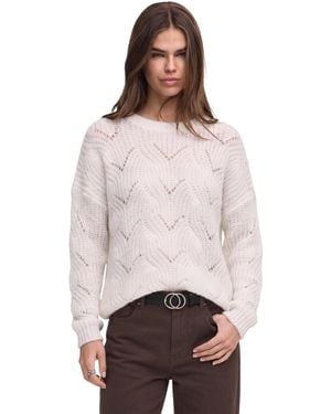 ONLY Pull Onlhanja Ls Glitter O-Neck Cs Knt 15352712 - Blanc