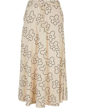 Urban Classics Jupes Jupe mi-longue viscose grandes tailles - Neutre