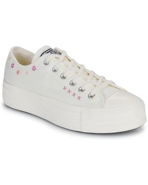 Converse Sneaker Chuck Taylor All Star Lift Floral Embroidery Low Top - Weiß