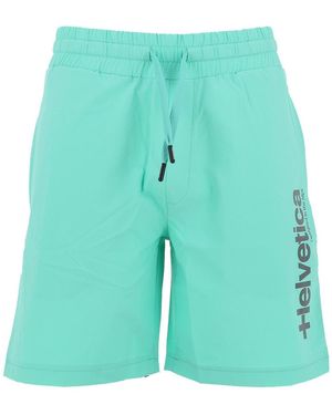 Helvetica Short Shorts ice green - Bleu