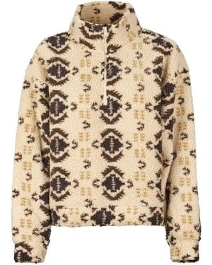 ONLY Fleece Jack Onlnew Janne L/S Half Zip - Naturel