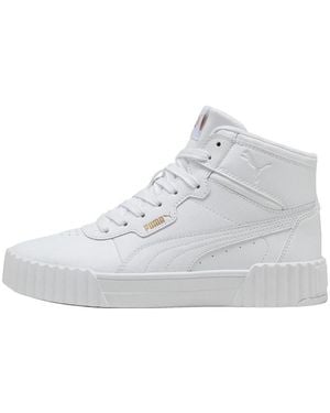 PUMA Baskets Montantes Baskets Carina 3.0 Mid Cuir - Blanc
