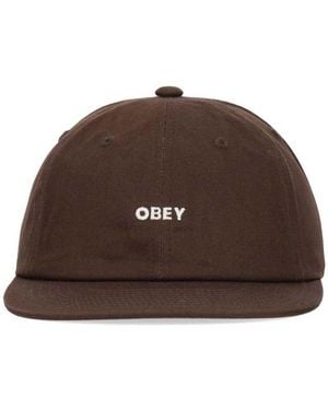Obey Casquette Bold Twill 6 Panel Straack - Marron