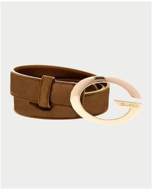 Guess Ceinture Ceinture Femme En Matériau Synthétique - Marron