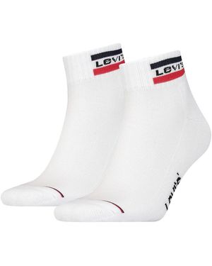 Levi's Chaussettes unisexe Chaussettes Paquet de 2 - Blanc
