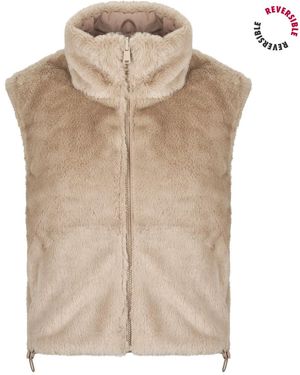 ONLY Daunenjacken Onldana Faux Fur Rev.Waistcoat - Natur