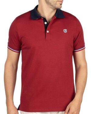 Shilton Polo Polo tricolore rugby - Rouge