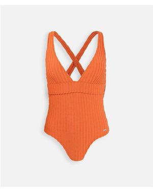 Oxbow Maillots De Bain Maillot Une Pièce Jacquard Antonia - Orange