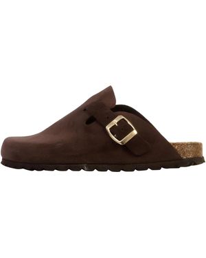 The Divine Factory Sabots Mules Cuir Noga Boreal Edge - Marron