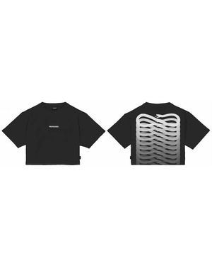 Propaganda T-Shirt Prts811-01 Crop T-Shirt-Ribs - Noir