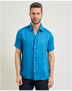 Sseinse Chemise Chemise en lin à manches courtes - Bleu
