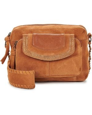 Pieces Umhängetasche Pcabigail Suede Cross - Braun