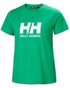 Helly Hansen T-shirt W Hh Logo 2.0 Green 499 - Vert