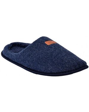 Ozabi Chaussons Pantoufle HOMME SUEDINE MBS00650 MARINE - Bleu