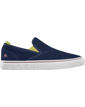 Emerica Chaussures de Skate WINO G6 SLIP ON NAVY GOLD WHITE - Bleu
