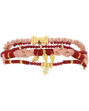 Hipanema Bracelets Manchette Bosphore garnet S - Rouge