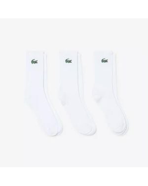 Lacoste Collants & Bas Ra9246 Crew Socks - Blanc