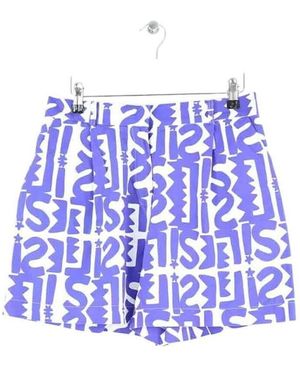 Elise Chalmin Short Short en coton violet - Bleu