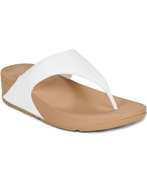 Fitflop Teenslippers Lulu Leather Toepost - Naturel