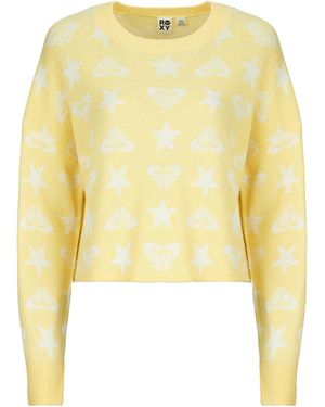 Roxy Pullover Messy Star Sweater - Gelb