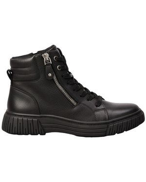 Vera Collection Bottines Bottines Plates À Lacets Style Sneaker - Noir