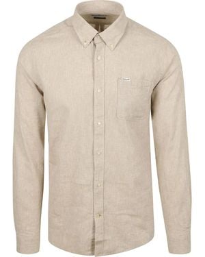 Barbour Chemise Shirt Nelson Tailored Stone Beige - Neutre