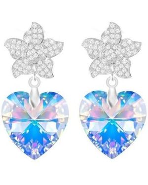 Sc Crystal Boucles oreilles BS1965-SE036-IRIS - Bleu