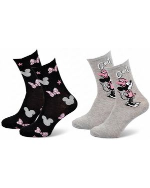 Disney Chaussettes Chaussettes Femme Licence Minnie Pack De 2 Paires 1347 - Noir