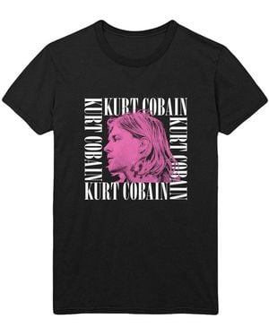 KURT COBAIN T-shirt Head Shot Frame - Noir