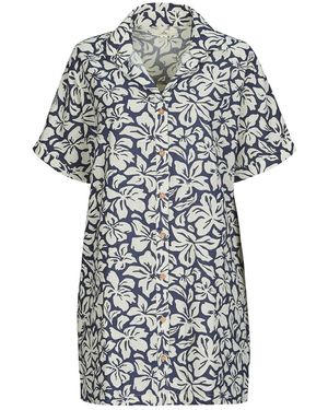 Rip Curl Korte Jurk Las Dalias Ss Shirt Dress - Zwart