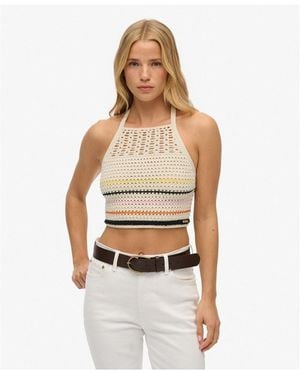 Superdry Debardeur Haut court en crochet à dos nu - Multicolore