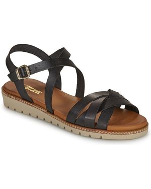 So Size Flache Sandalen Marietta - Schwarz