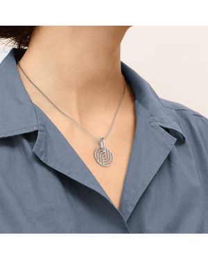 Les Georgettes Collier Collier moderne pendentif 20 mm - Bleu