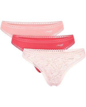 Sloggi Strings String Paquet de 3 GO Crush String C3P - Rose