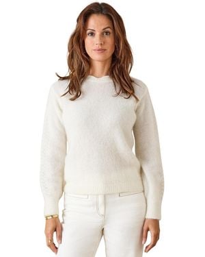 Daxon Pull Pull Détails Ajourés Fantaisie - Blanc