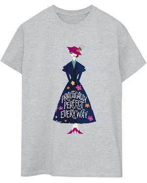 Mary Poppins T-Shirt Practically Perfect - Gris